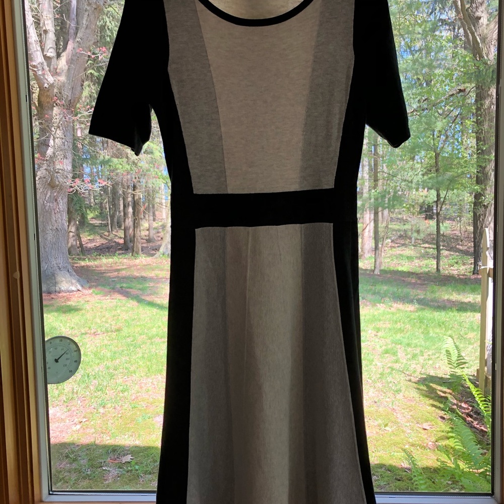 Boden Black and Gray Colorblock Dress